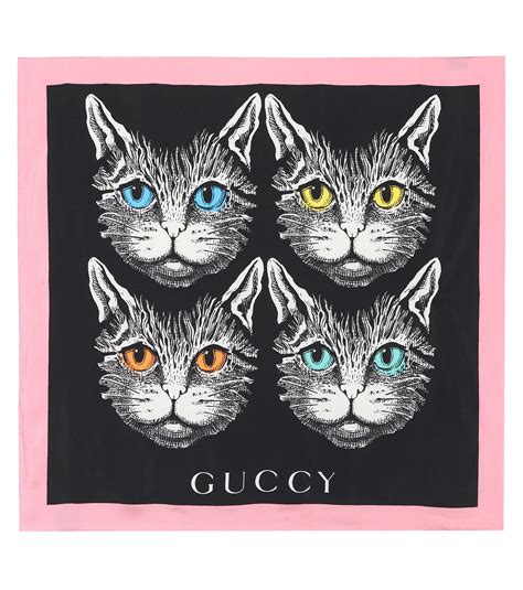 gucci scarf black cat